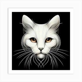 Creative Feline Cat Artwork 113 Art Print