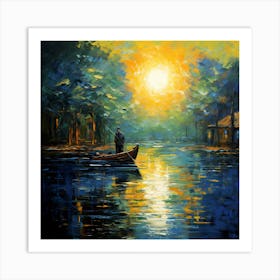 Ephemeral Waters: Monet's Fantasy Art Print