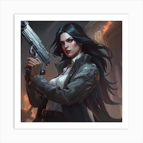 Sinister Ghost Woman Art Print