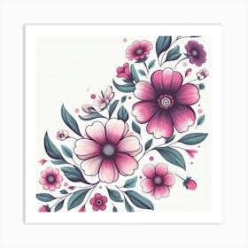 Floral Background Art Print