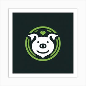 Pig Logo 10 Art Print