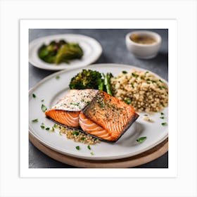 553975 Baked Salmon Fillet With A Perfectly Crispy Skin A Xl 1024 V1 0 Art Print