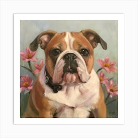 Bulldog Painting Art Print