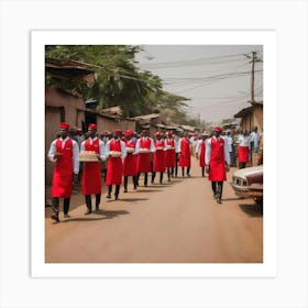 Nigerian Street Scene Art Print