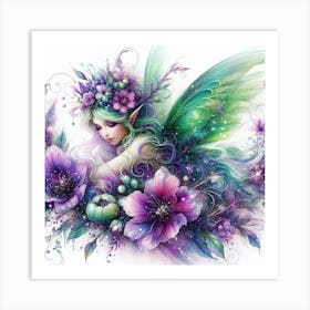 Fairy Flower Painting 1 Art Print