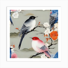 Chinese Birds Art Print