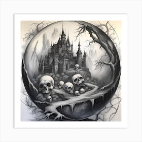 Castle Of Skulls 1 Art Print