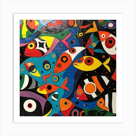 Colourful Fish Art Print