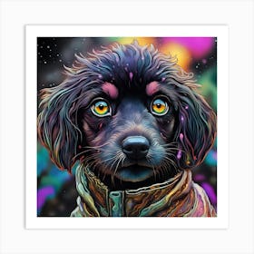 Psychedelic Dog Art Print