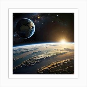 Earth From Space 1 Art Print