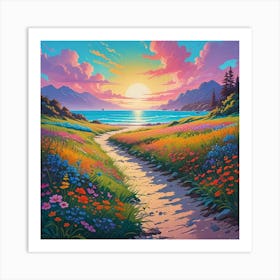 Sunset Path Art Print