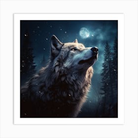 Howling Wolf 3 Art Print