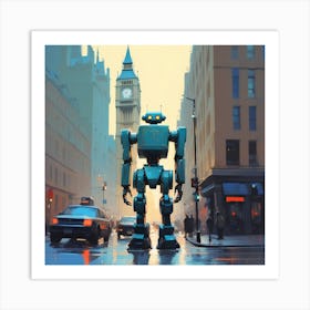 Robot In London 28 Art Print