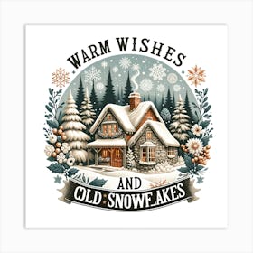 Warm Wishes And Old Snowflakes Art Print