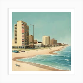 South Padre Island Texas Midcentury Art Print 1 Art Print