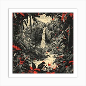 Jungle Waterfall Art Print