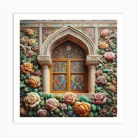 Roses In The Window 13 Art Print