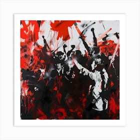 The Crowd, Graffiti, Street Art, Urban Hues Art Print