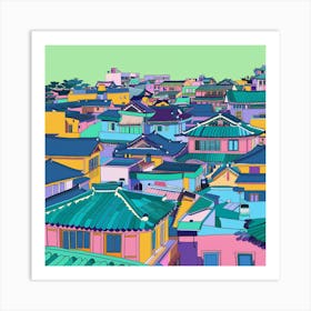 Korean City Art Print