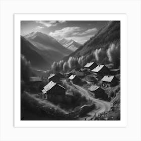 Village In The Mountains 1 Art Print