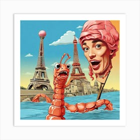 Paris And The Eiffel Tower Art Print