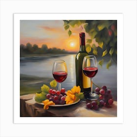 Wine And Grapes 1 Poster