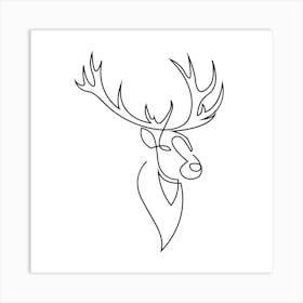 Deer Square Art Print