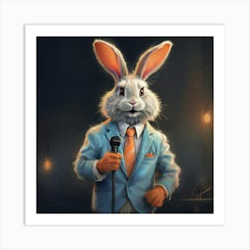 Rabbit In A Suit 21 Art Print