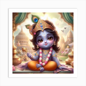 Lord Krishna 4 Art Print