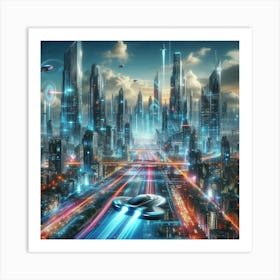 Futuristic City 3 Art Print