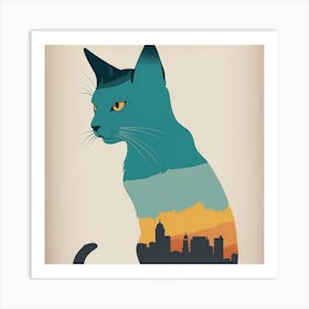 Cat In The City Art Print