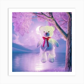 Teddy Bear In The Moonlight 4 Art Print