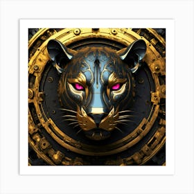 Steampunk Panther Art Print