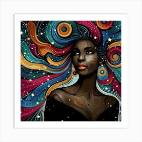 Andromina Celestial Portrait Art Print