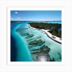 Aerial View Of A Tropical Island Art Print