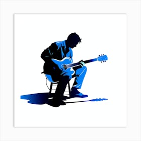 Acoustic Guitar Player Art Print