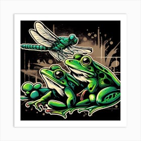 Frog Street Art 8 Art Print