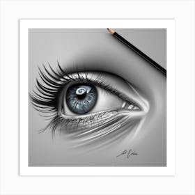 Eye Drawing  Print Art Print