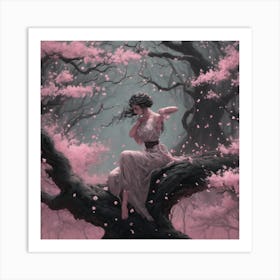 907604 Dryad In The Cherry Blossom Woods 3 Art Print