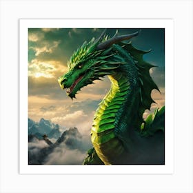 Dragon In The Sky 3 Art Print