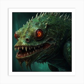 Lizard Monster Art Print