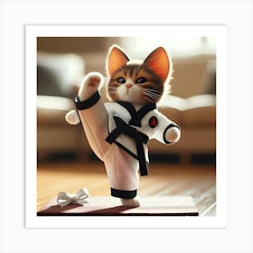 Karate Cat 1 Art Print