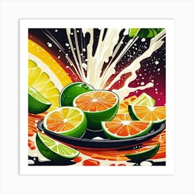 Orange Juice Splash of salt Art Print