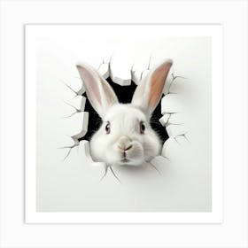 Rabbit In A Hole Art Print