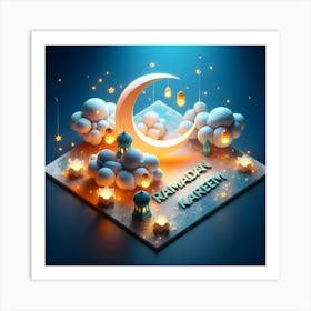 Ramadan Kareem Mubarak Greetings 16 Art Print