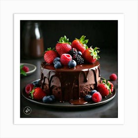 A CHOCOLATE CAKE Art Print