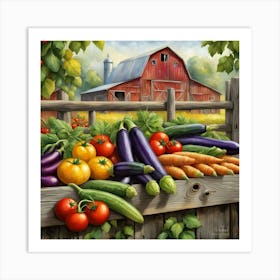 Farm Fresh Vegetables Art Print