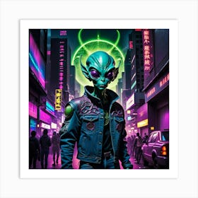 Alien In The City 2 Art Print