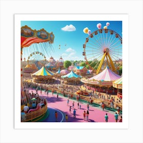 Amusement Park 1 Art Print