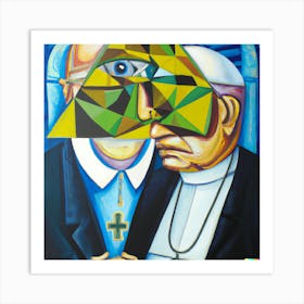 An Cubism Oil Painting -The Puppet Art Print